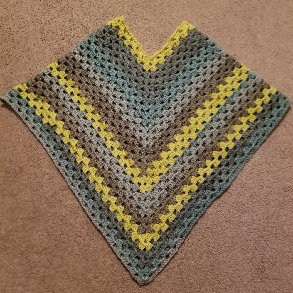 Handmade crochet poncho